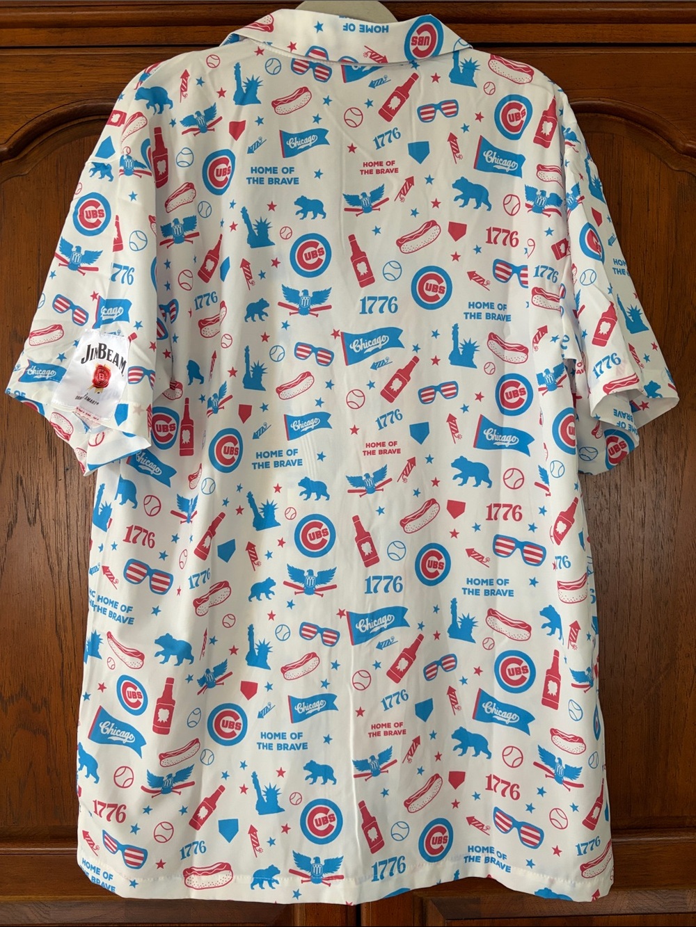 Chicago Cubs Jim Beam Short Sleeve Button Down Hawaiian Shirt -Adult Size XL New - Picture 6 of 12